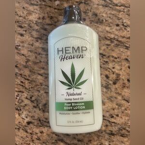 NEW 12oz Hemp Heaven Seed Oil Pear Blossom Lotion